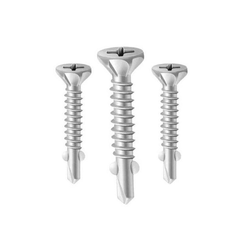 Tornillos 8 x 1"1/4 Aleteados Punta mecha x 100 un.